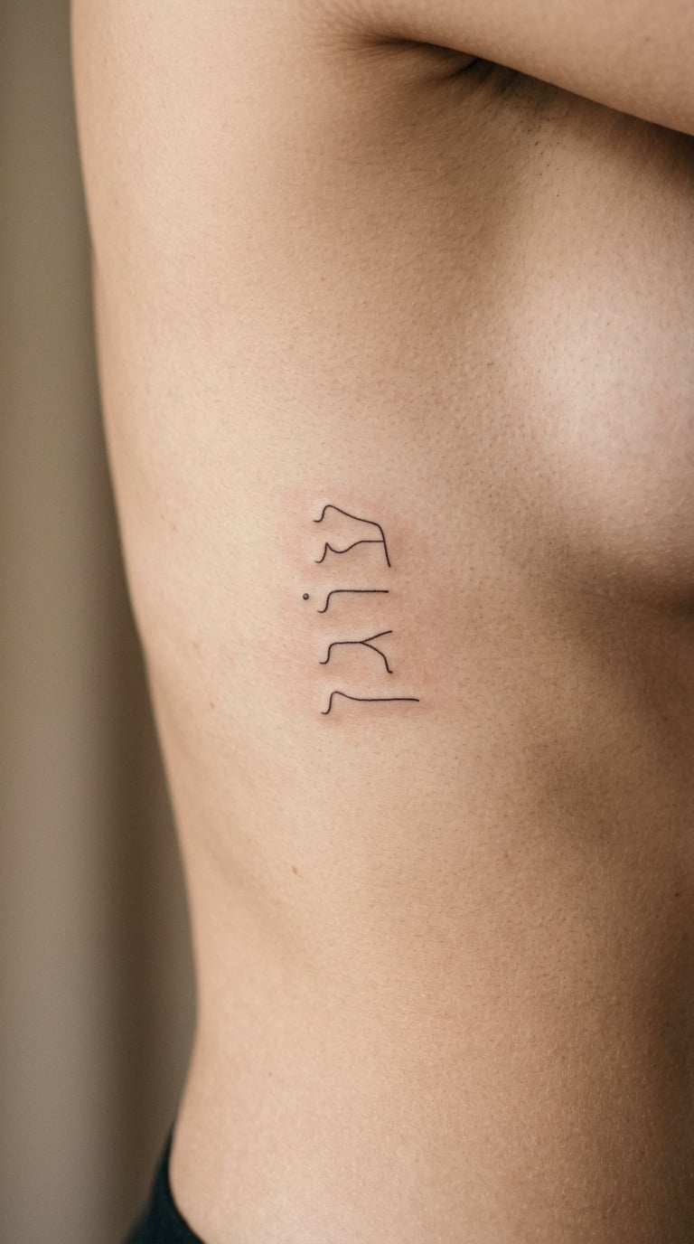Hebrew Word Baruch in Fine-Line Typography