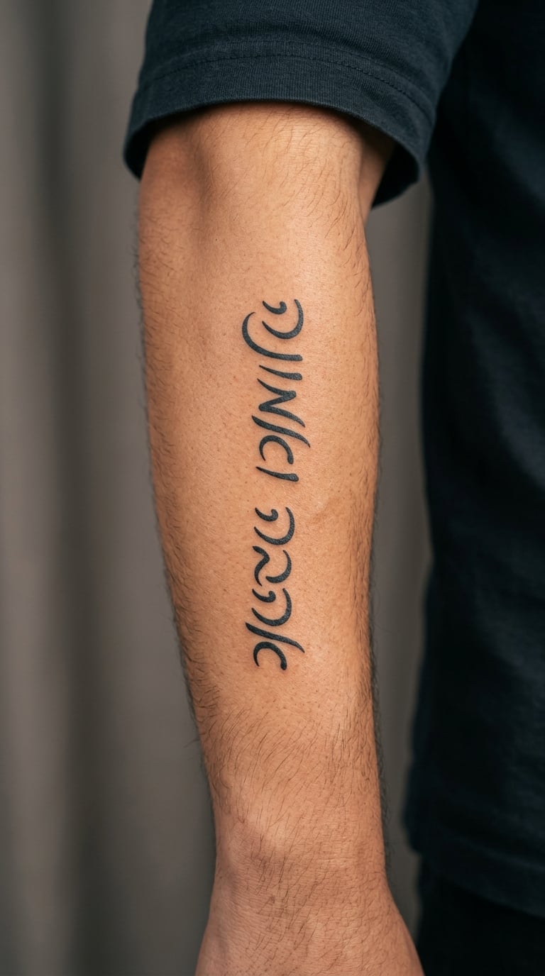 Hebrew Word Atid Beseder in Optimistic Script