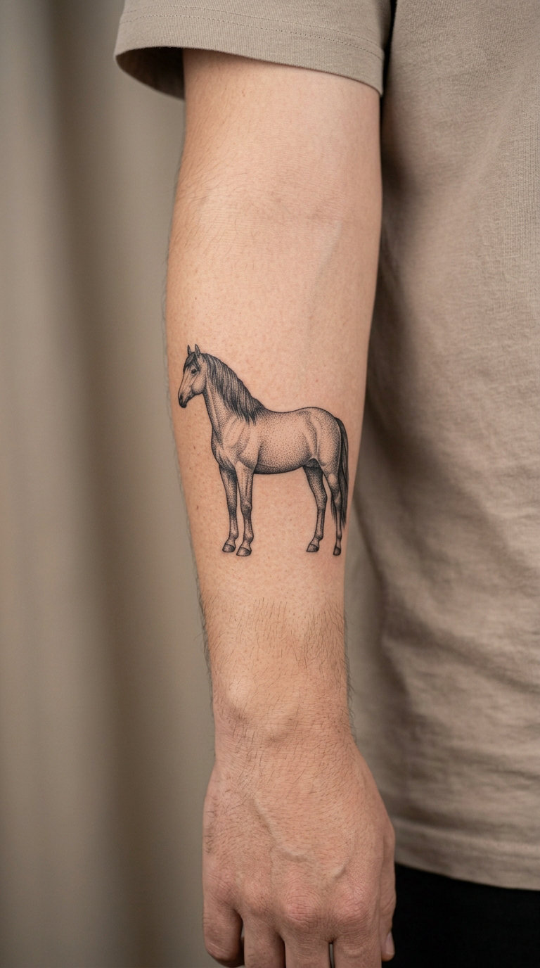 Horse in Dotwork