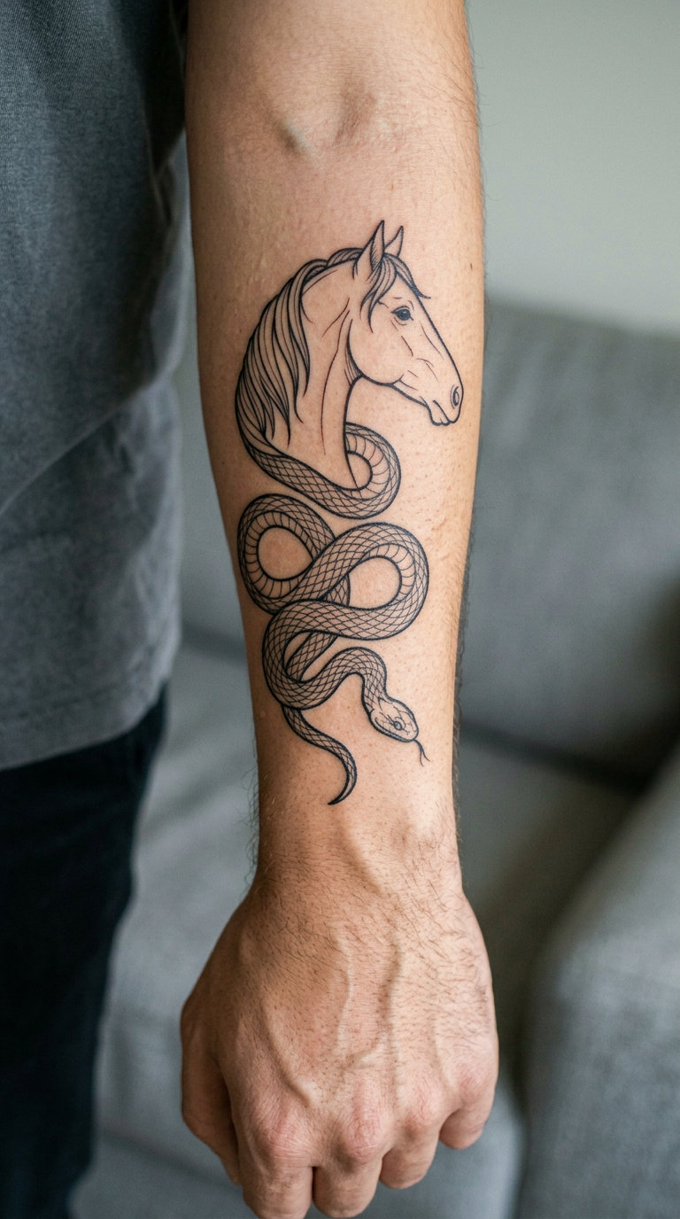 Horse and Snake