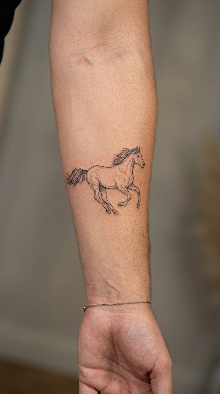 Galloping Horse Fine Line