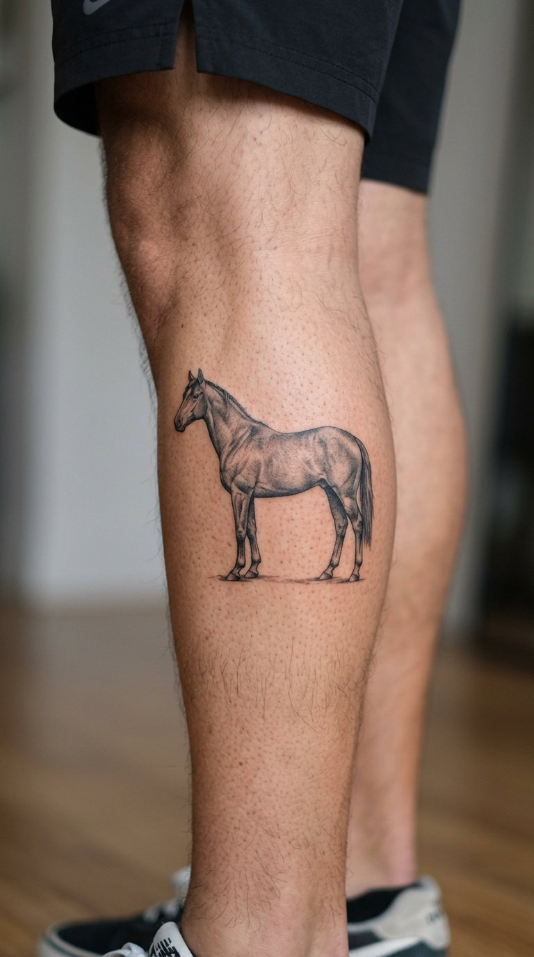 Realistic Standing Horse