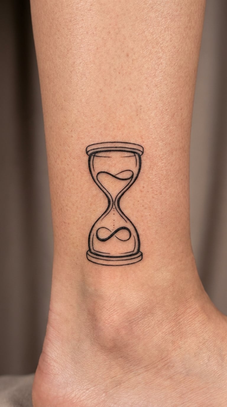 Hourglass with an Infinity-Style Sand Stream