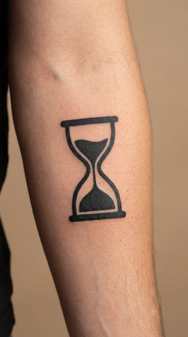 Blackwork Hourglass Filling an Hourglass Shape
