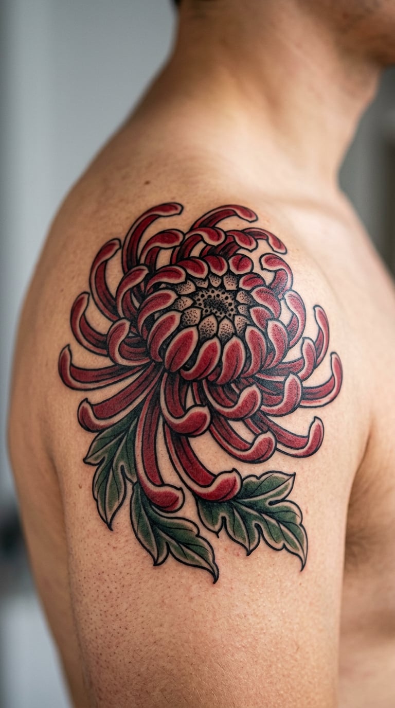 Chrysanthemum with Radial Petals
