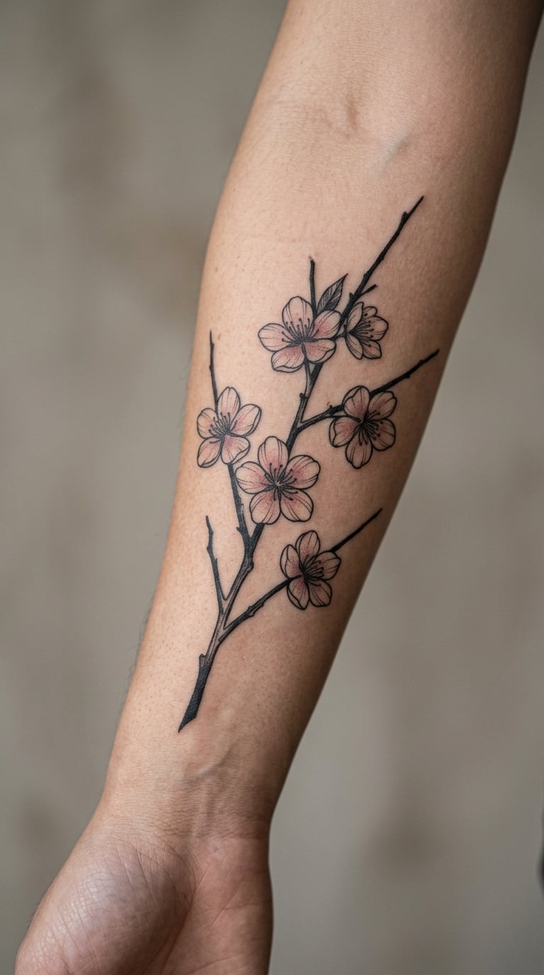 Plum Blossom on a Dark Branch