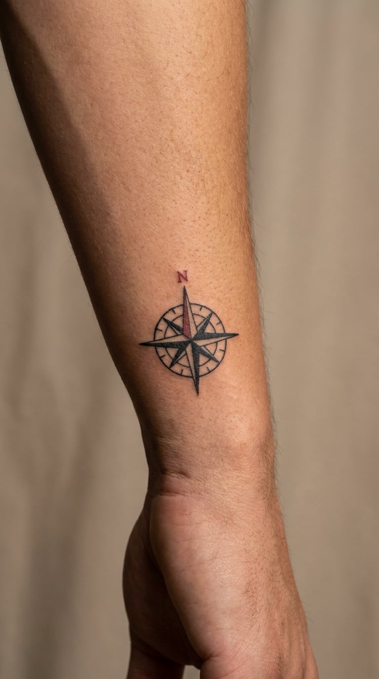 Compass Rose With a Directional Detail