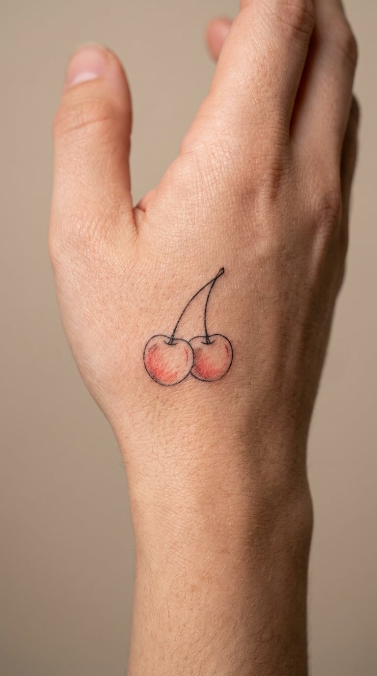Two Cherries With Fine Stems