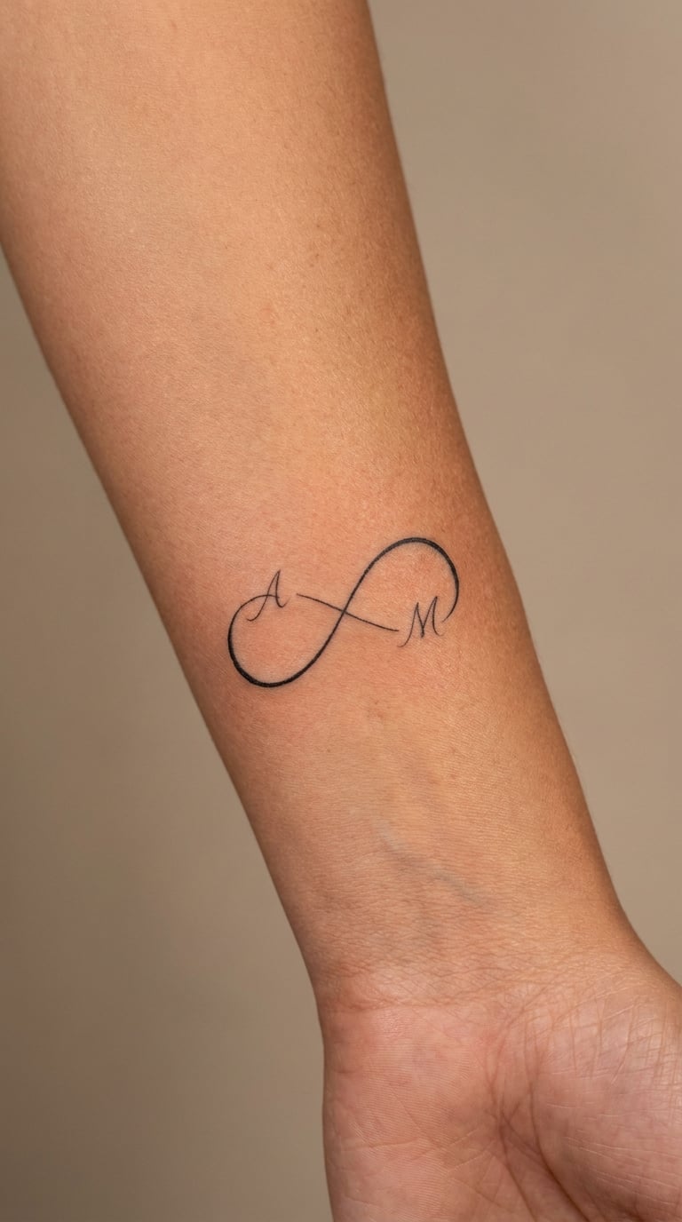 Infinity Symbol Linking Two Initials