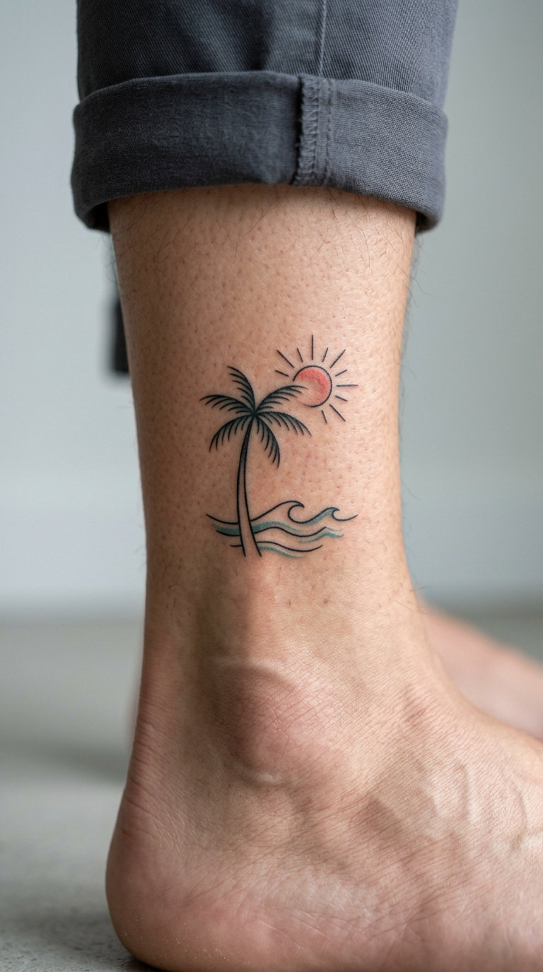 Palm Tree and Sun