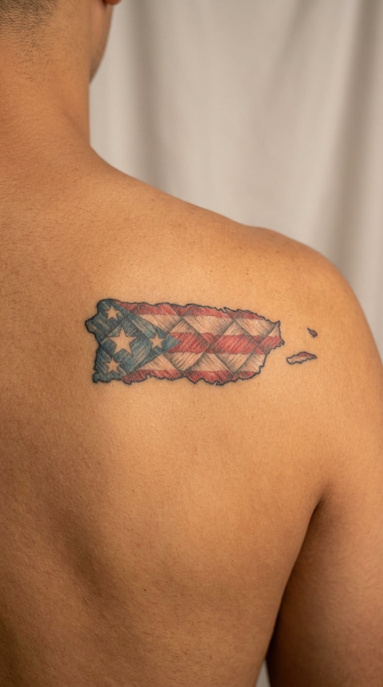 Puerto Rican Flag Map