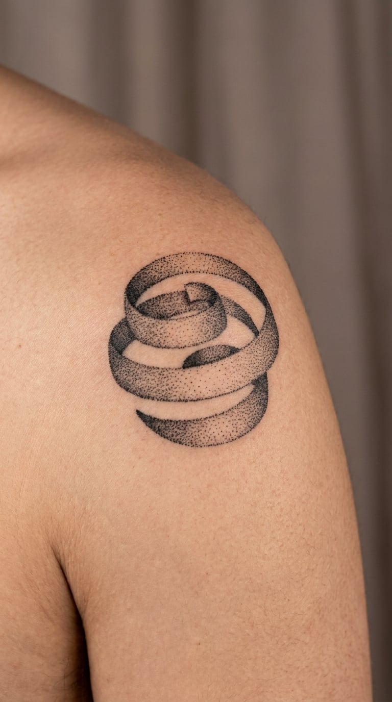 Dotwork Ribbon Spiral