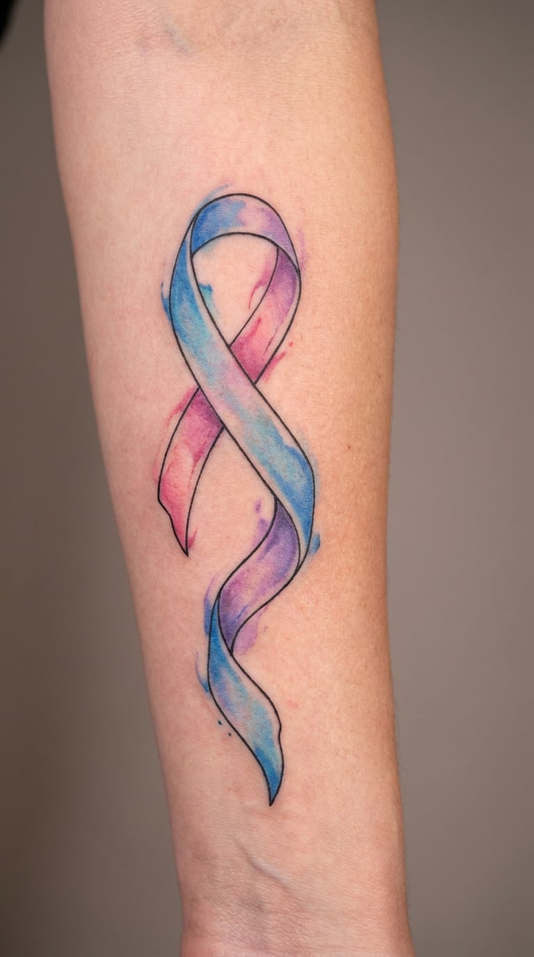 Flowing Watercolor Ribbon
