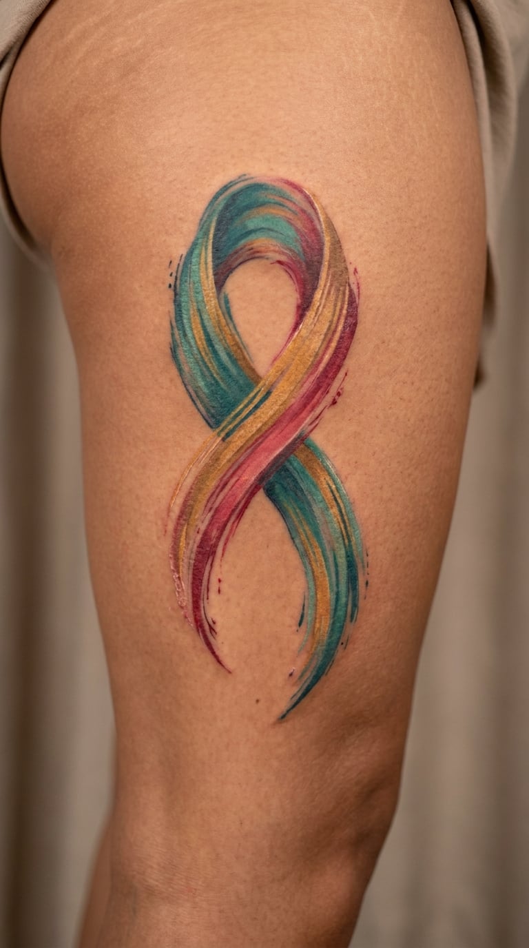 Large Painterly Ribbon
