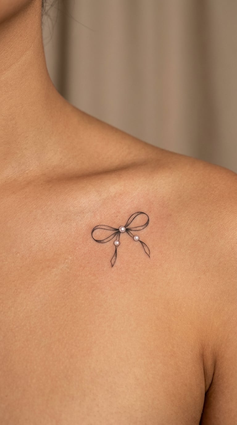 Bow With Pearl Detail