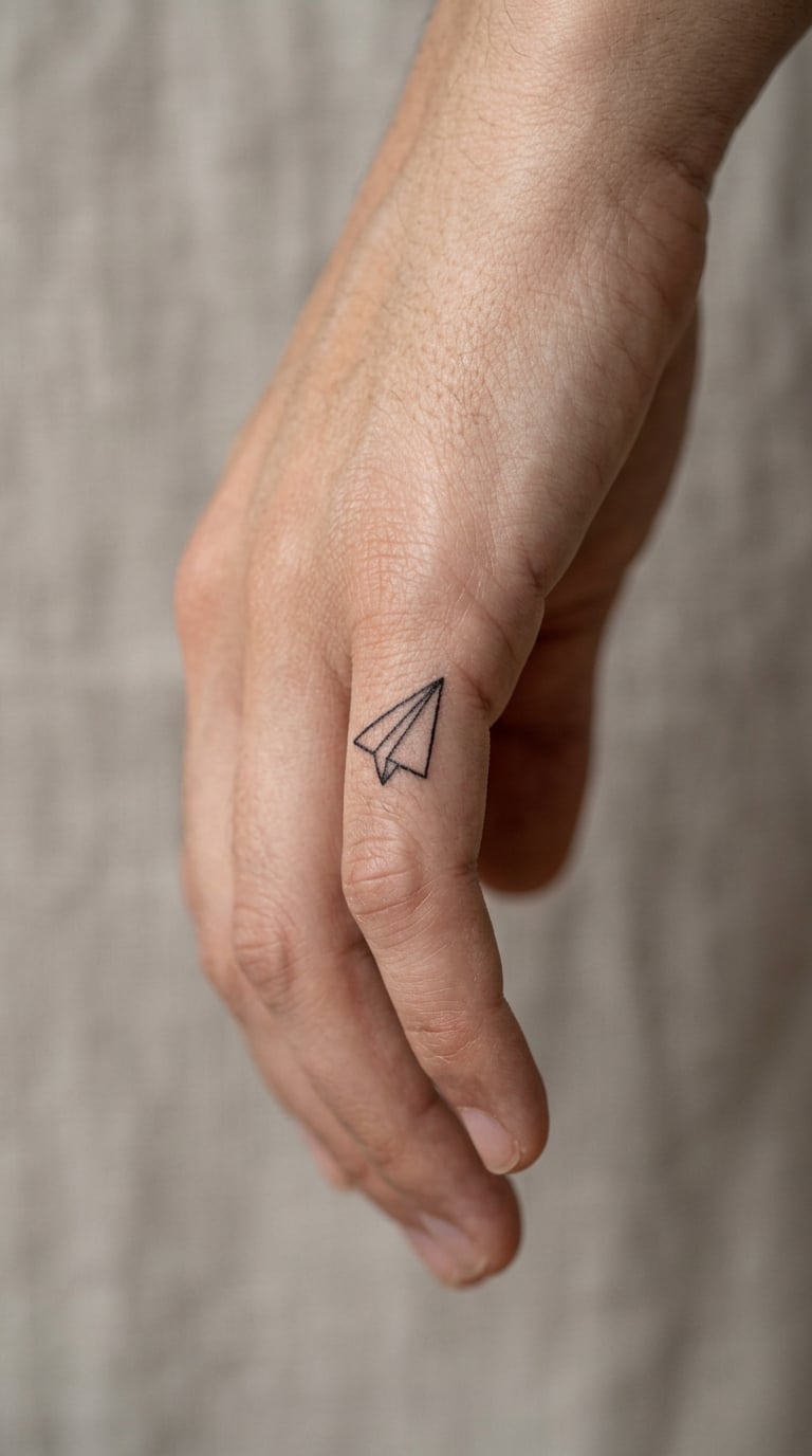 Fine-Line Paper Plane