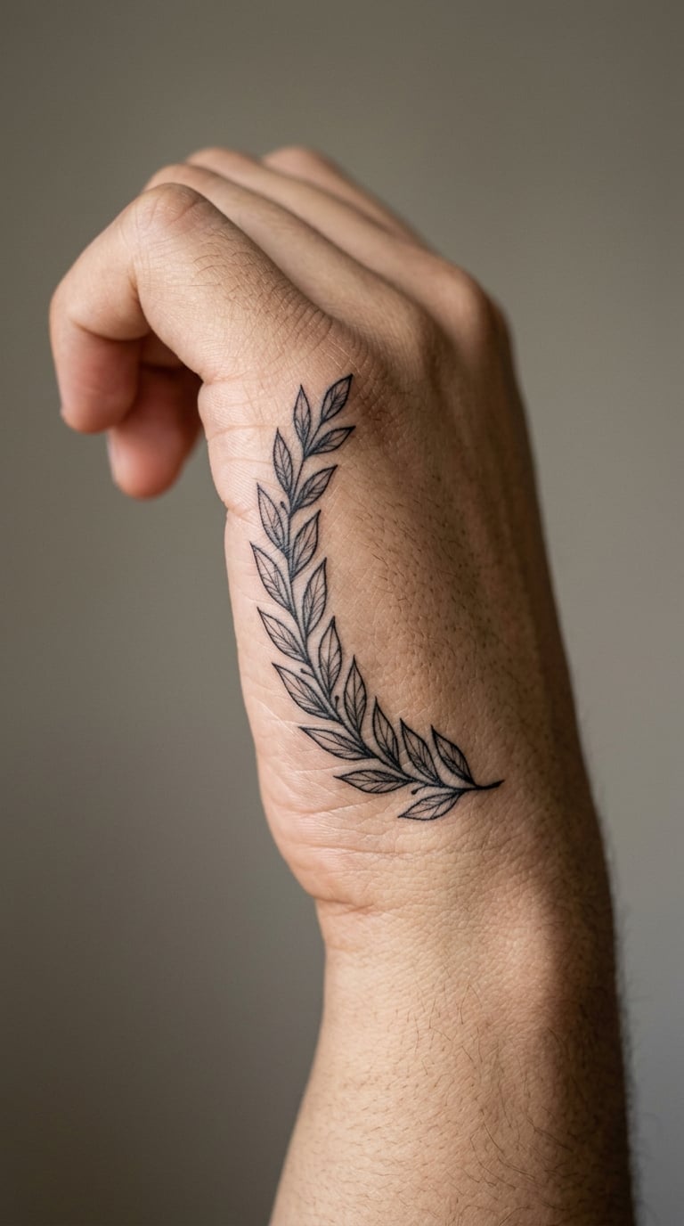 Laurel Half-Wreath