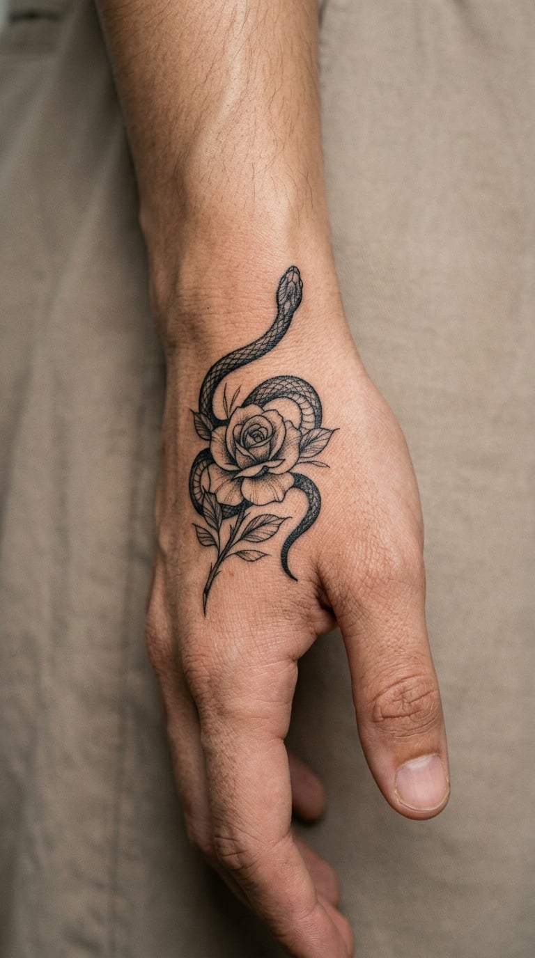 Small Snake and Flower