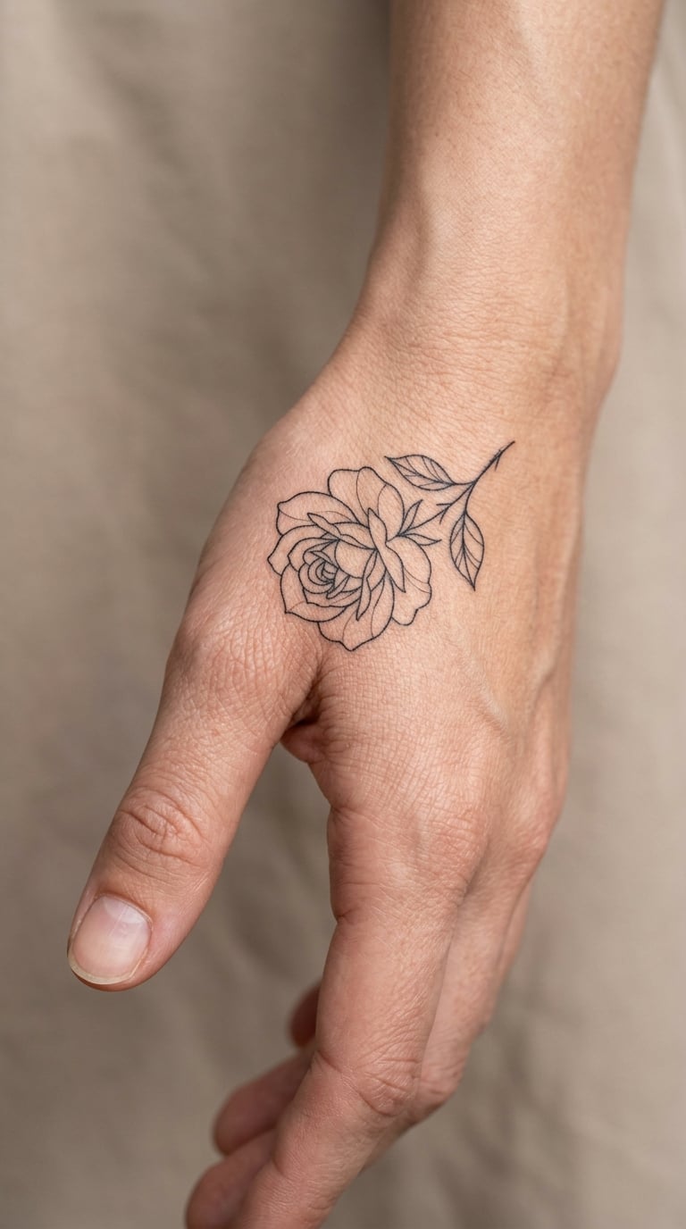 Open Rose Outline