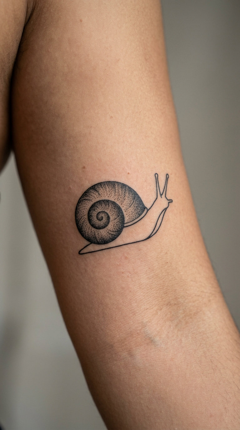 Dotwork Snail Shell