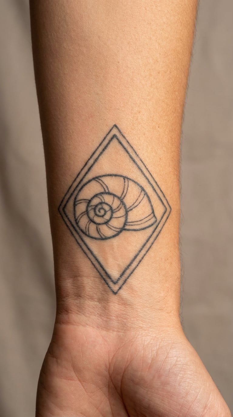Snail Shell in a Geometric Frame