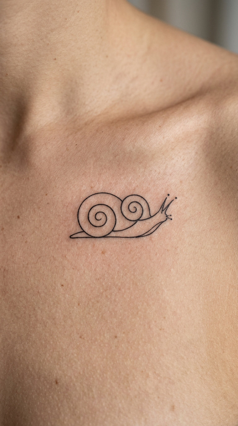 Two-Spiral Shell on the Collarbone