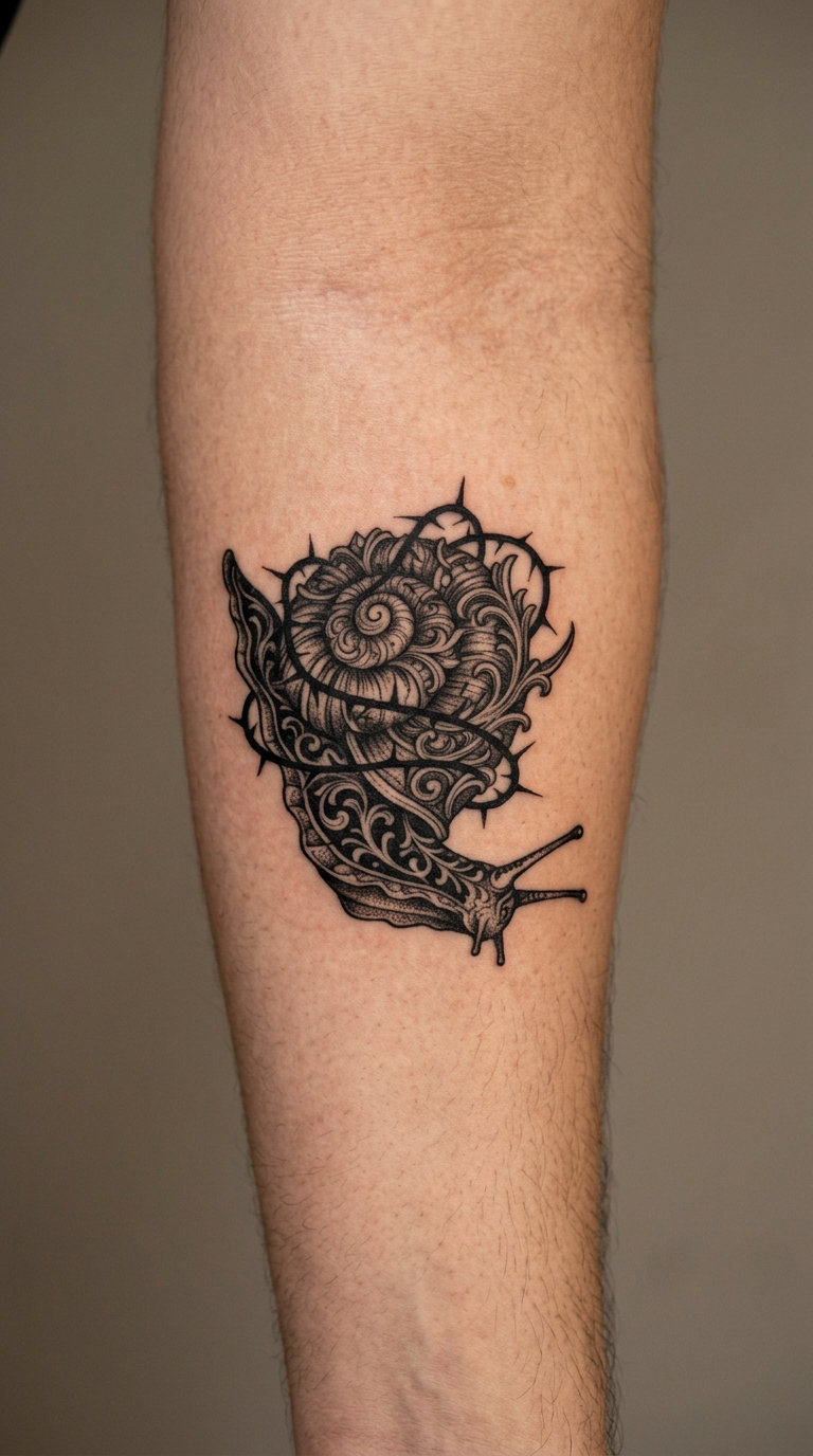 Gothic Snail with Thorns