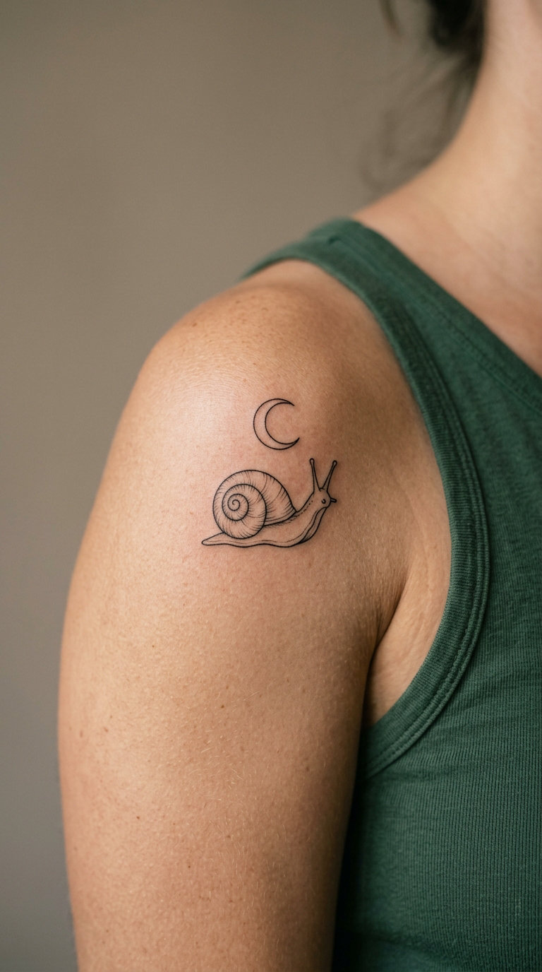Snail and Crescent Moon