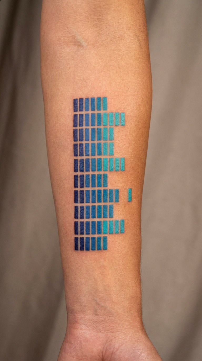 Gradient Audio Bars on the Forearm