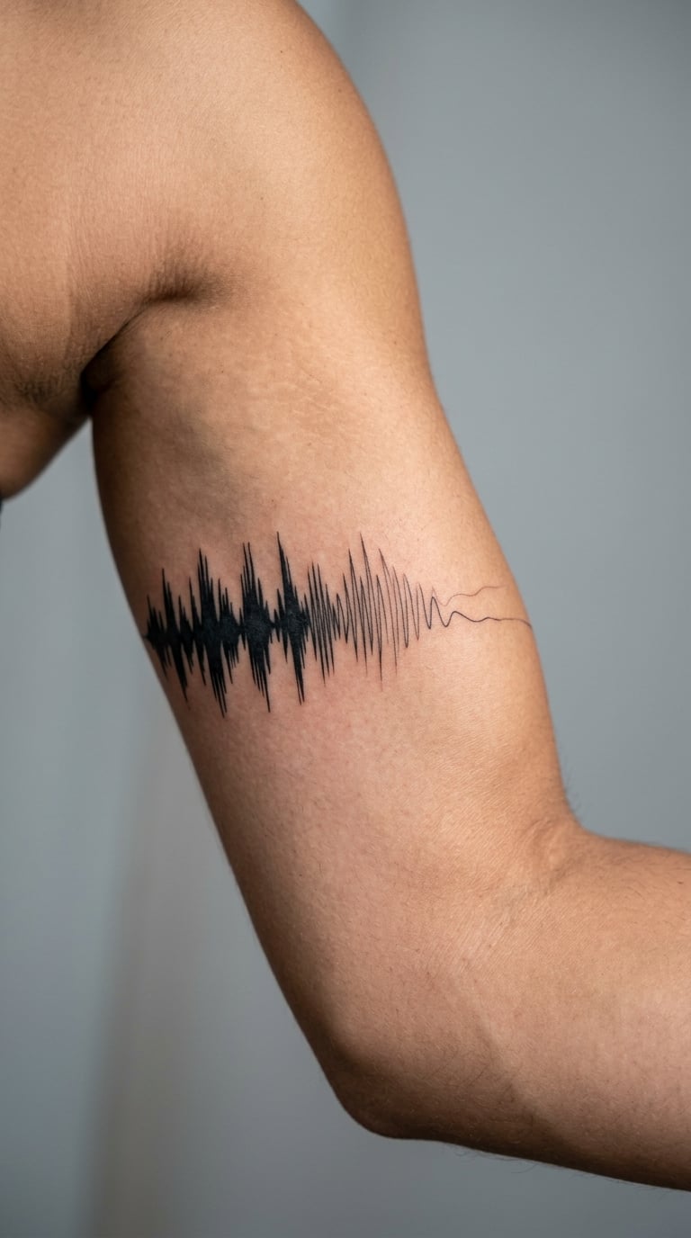Faded Tapered Wave on the Bicep