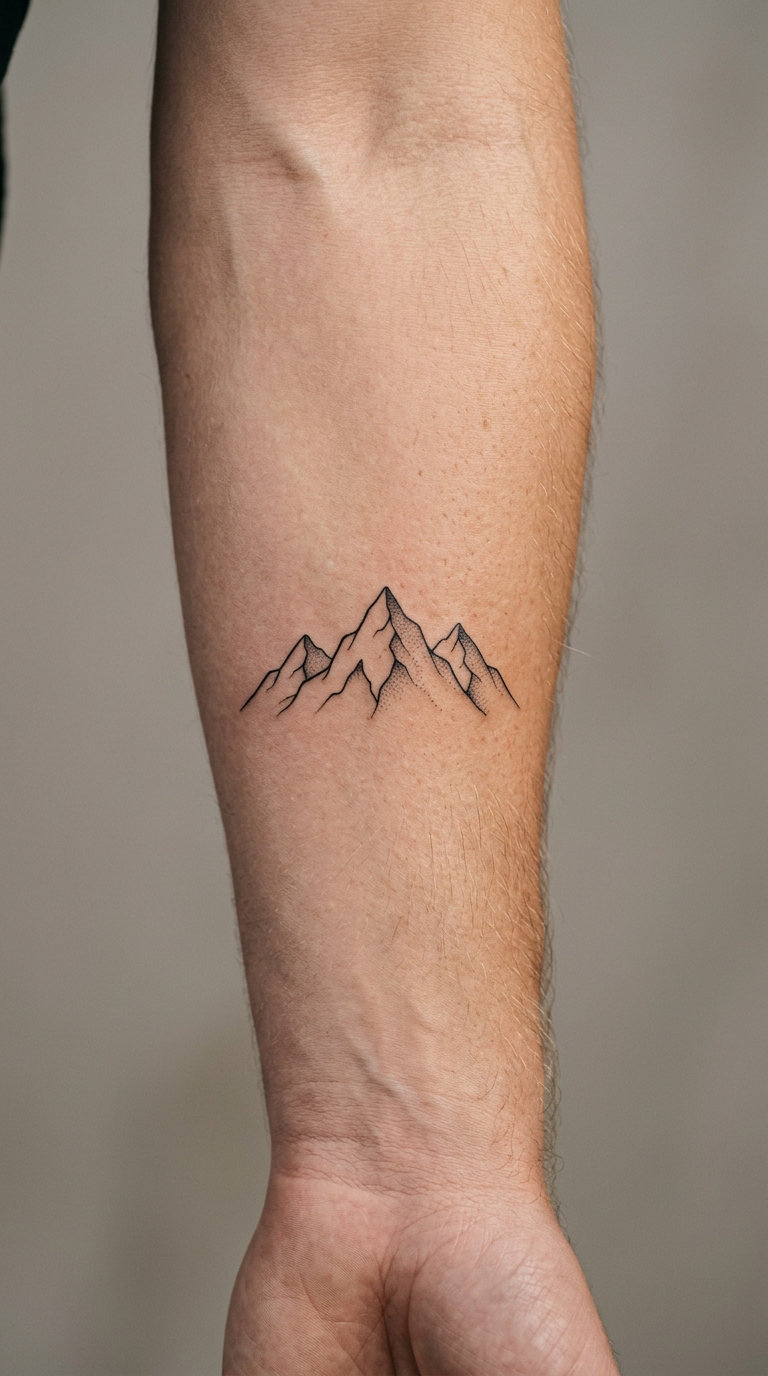 Minimal Mountain Peak Linework
