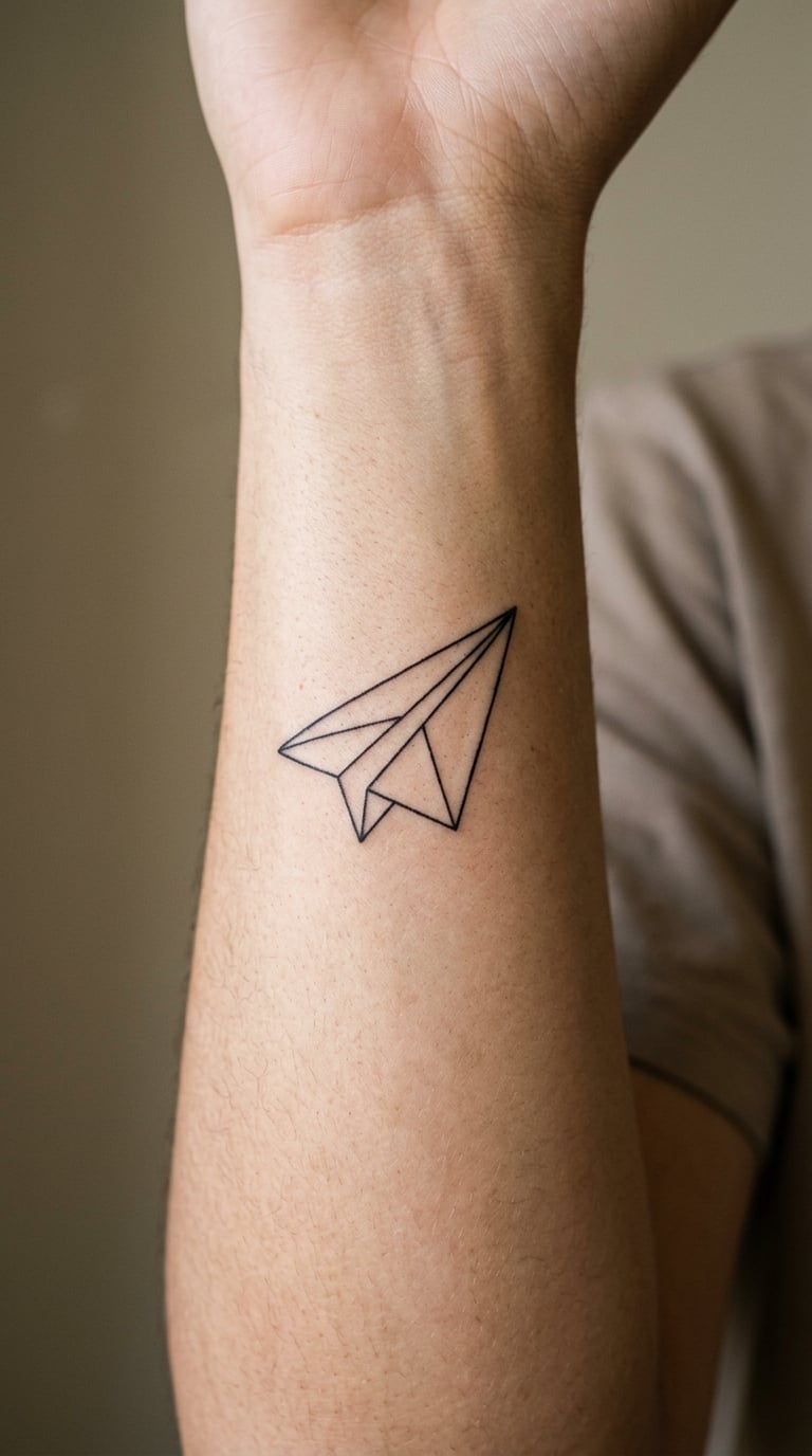 Fine-Line Paper Plane
