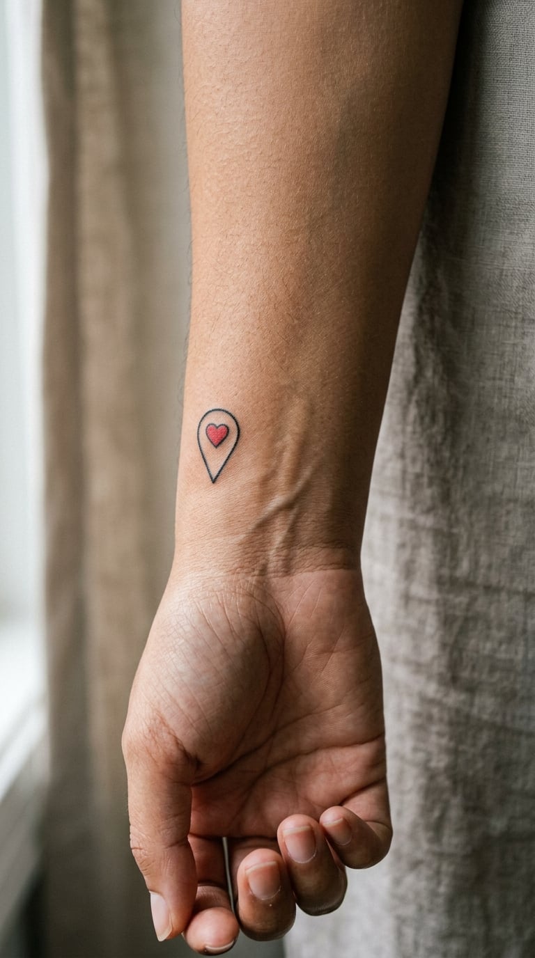Map Pin With Heart