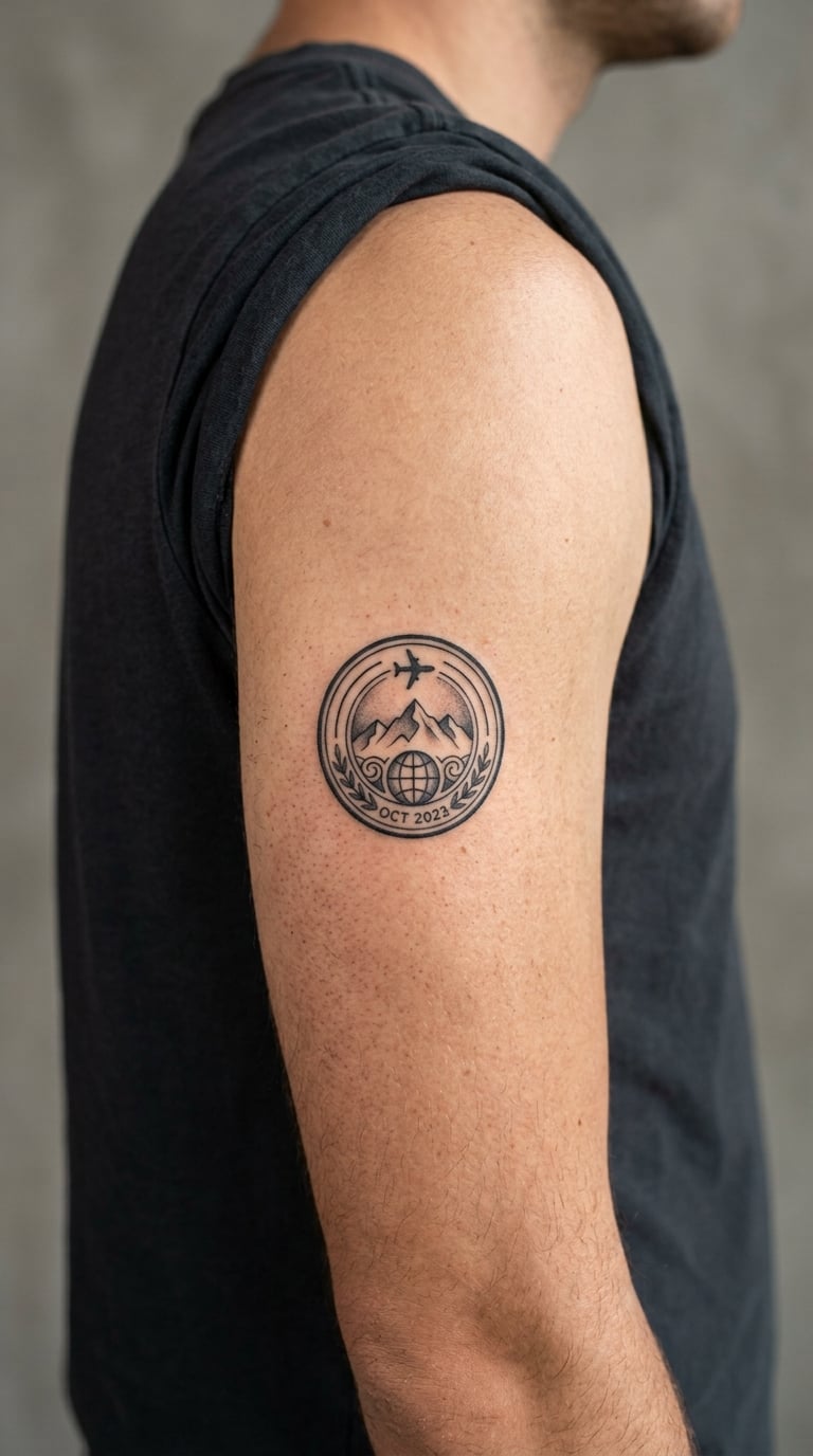 Minimalist Passport Stamp