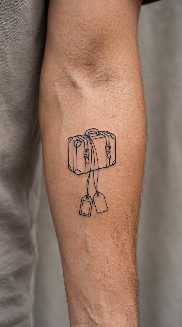 Mini Suitcase With Travel Tags