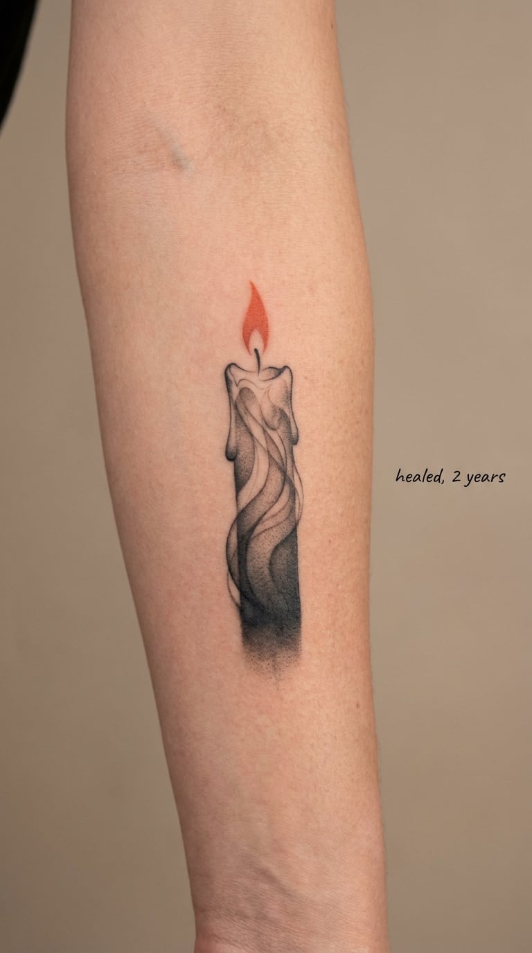 Gradient Candle Made of Smoke