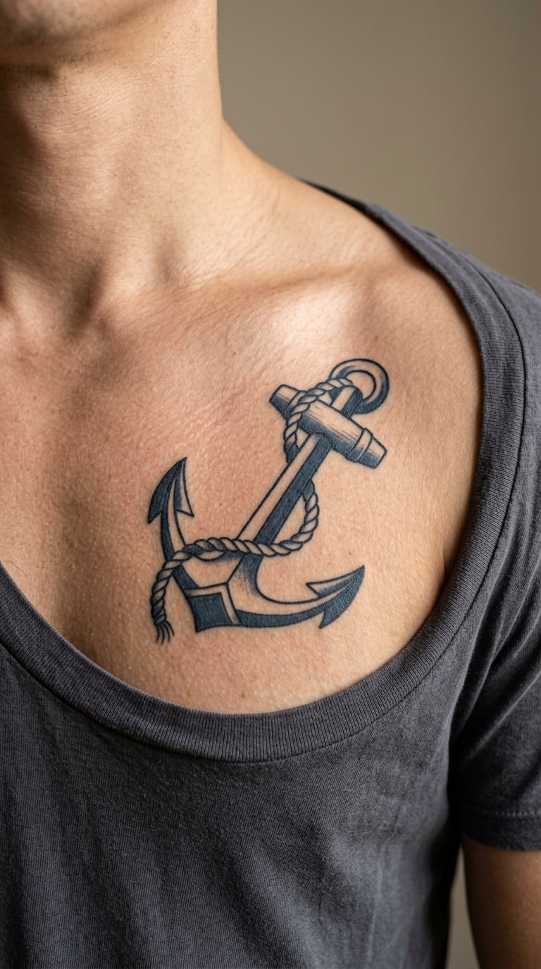 Traditional Anchor with Rope