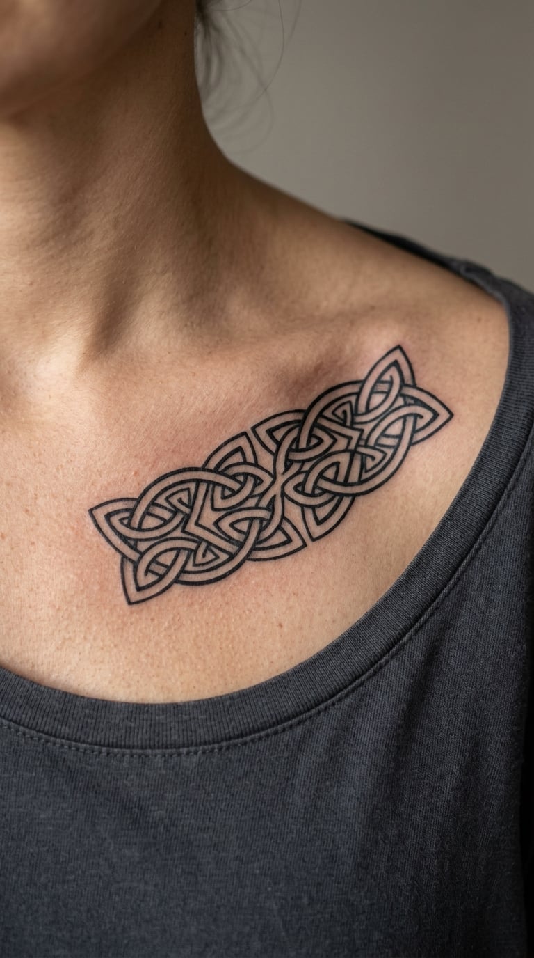 Celtic Knot Panel at the Shoulder Line