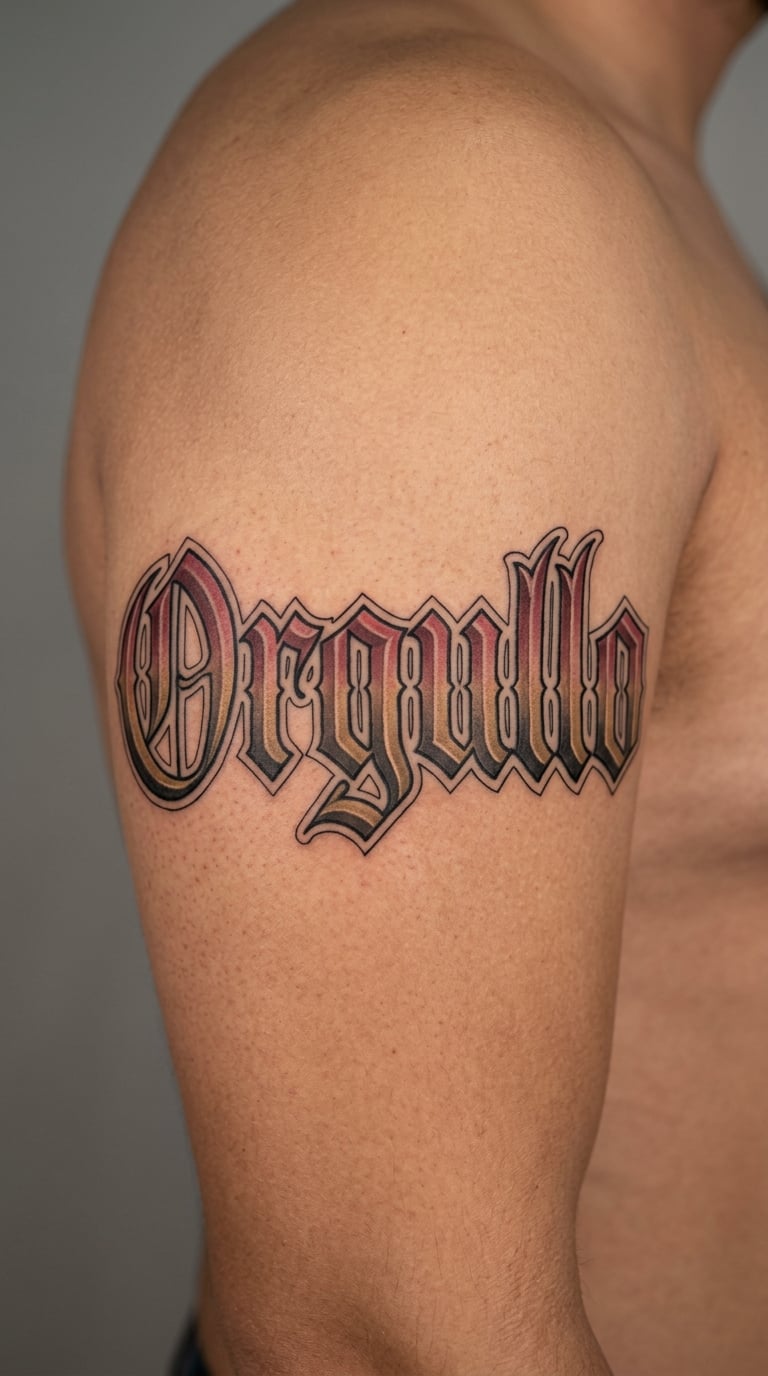 “Orgullo” in Neo-Traditional Lettering