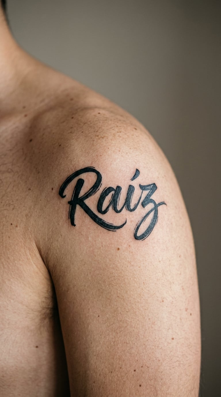 “Raíz” in Hand-Lettered Style