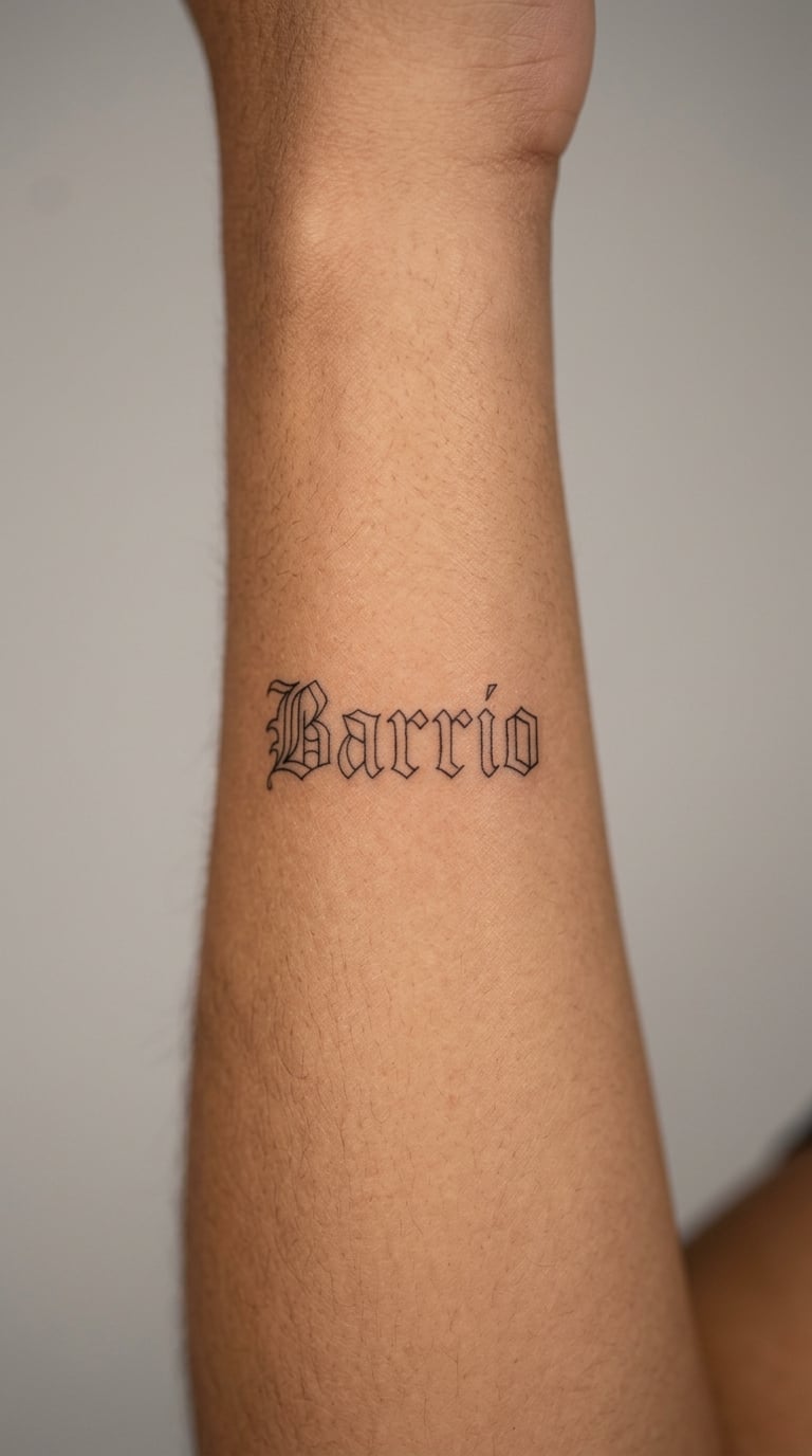 “Barrio” in Fine-Line Gothic