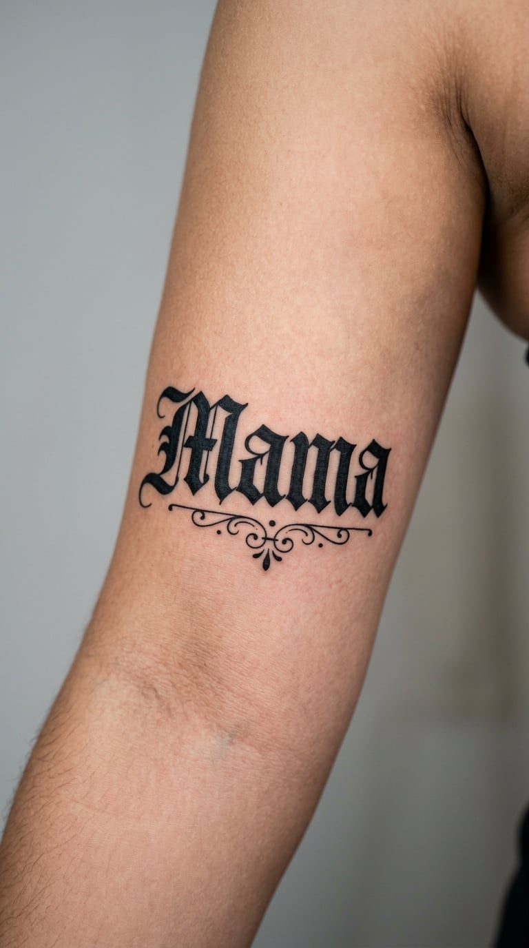 “Mama” in Chicano Blackletter