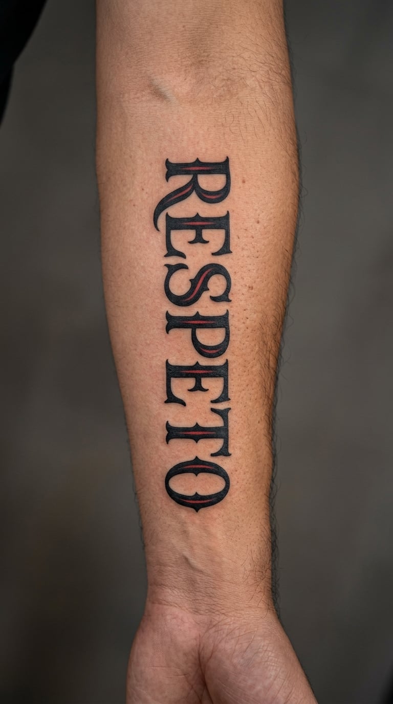 “Respeto” in Traditional Blackwork