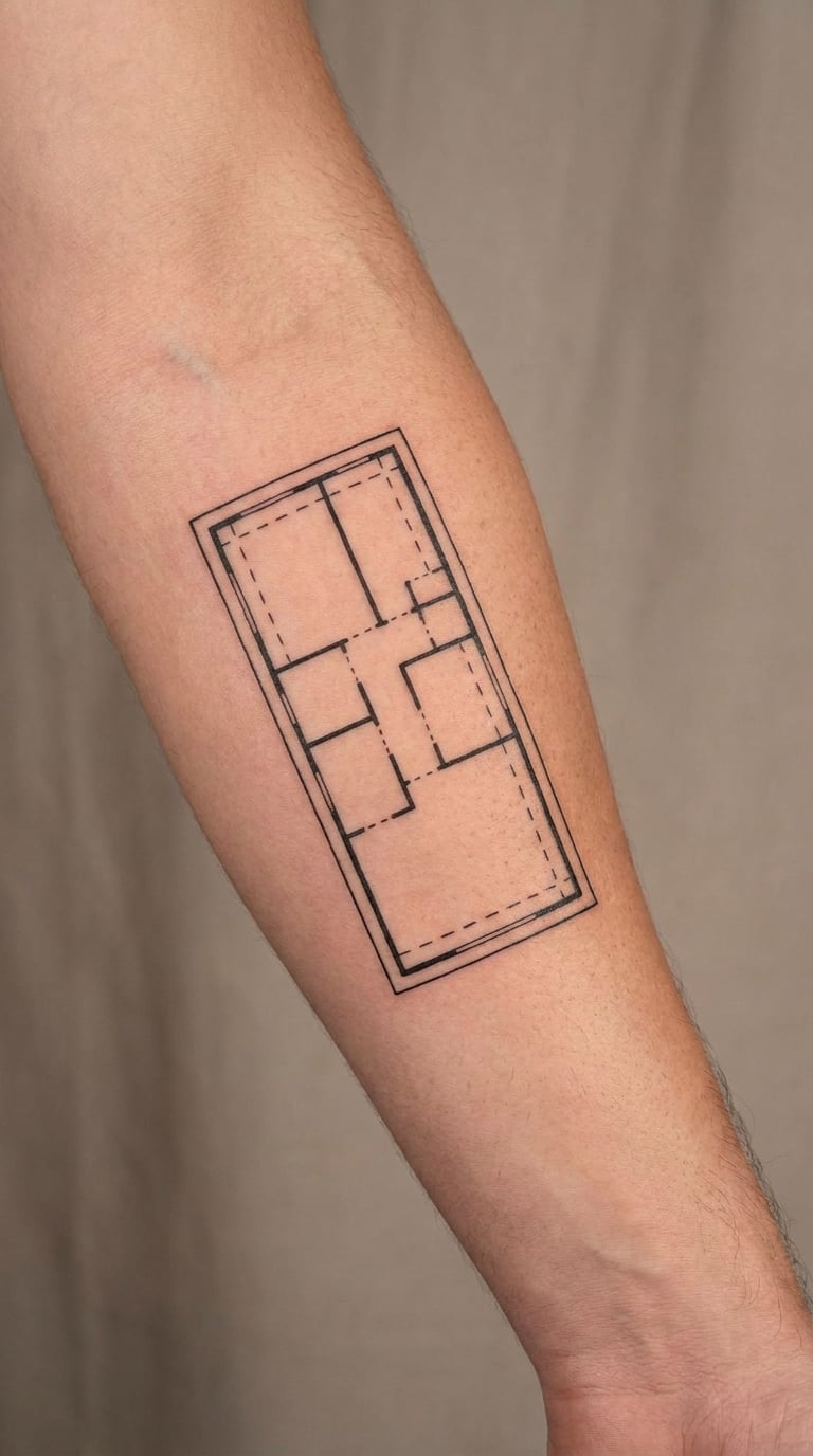 Building Floor-Plan Tattoo