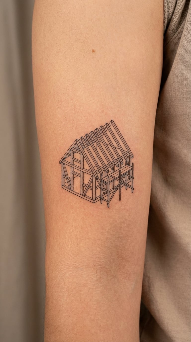 House Under Construction Tattoo