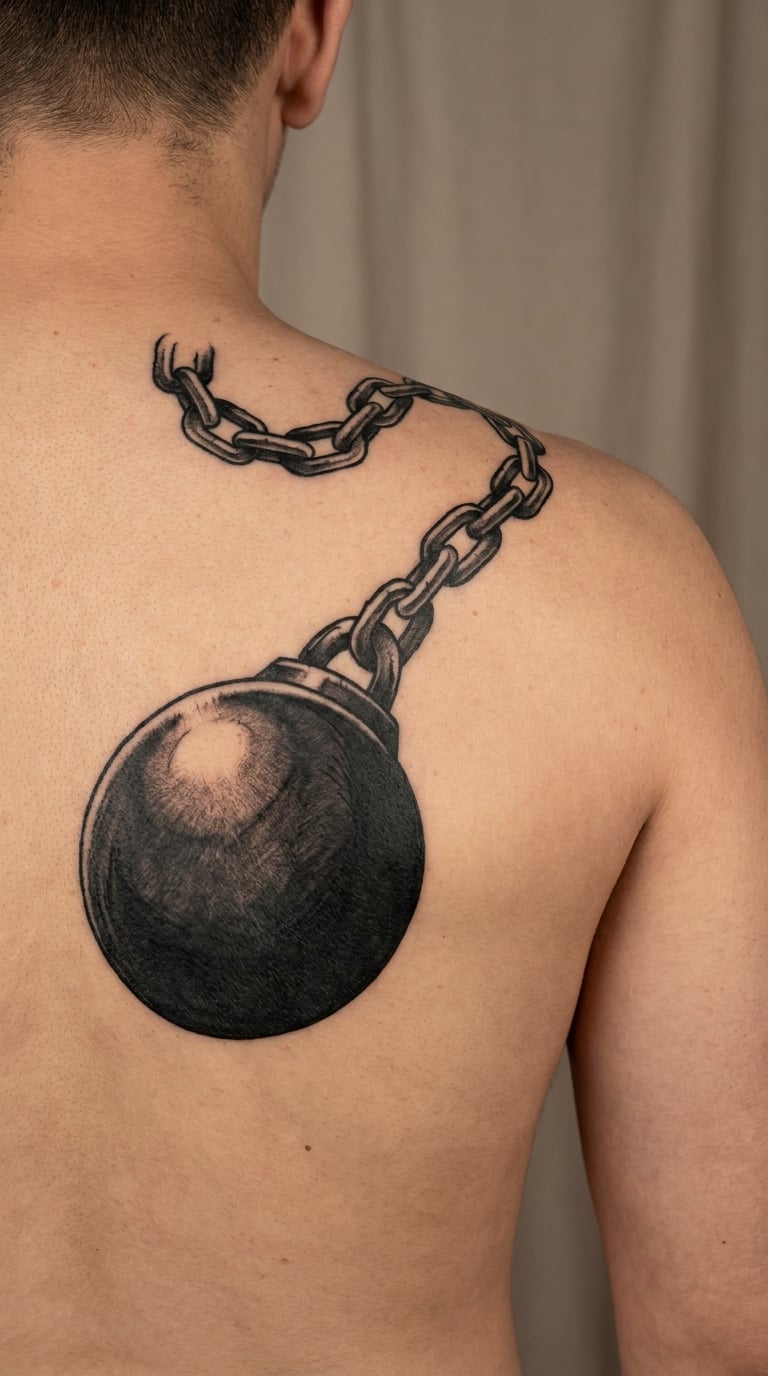 Wrecking Ball Blackwork Tattoo