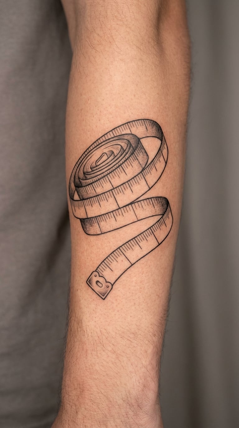 Tape Measure Wrap Tattoo