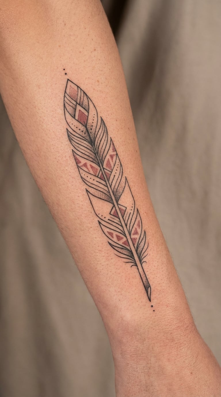 Native-Inspired Feather Motif