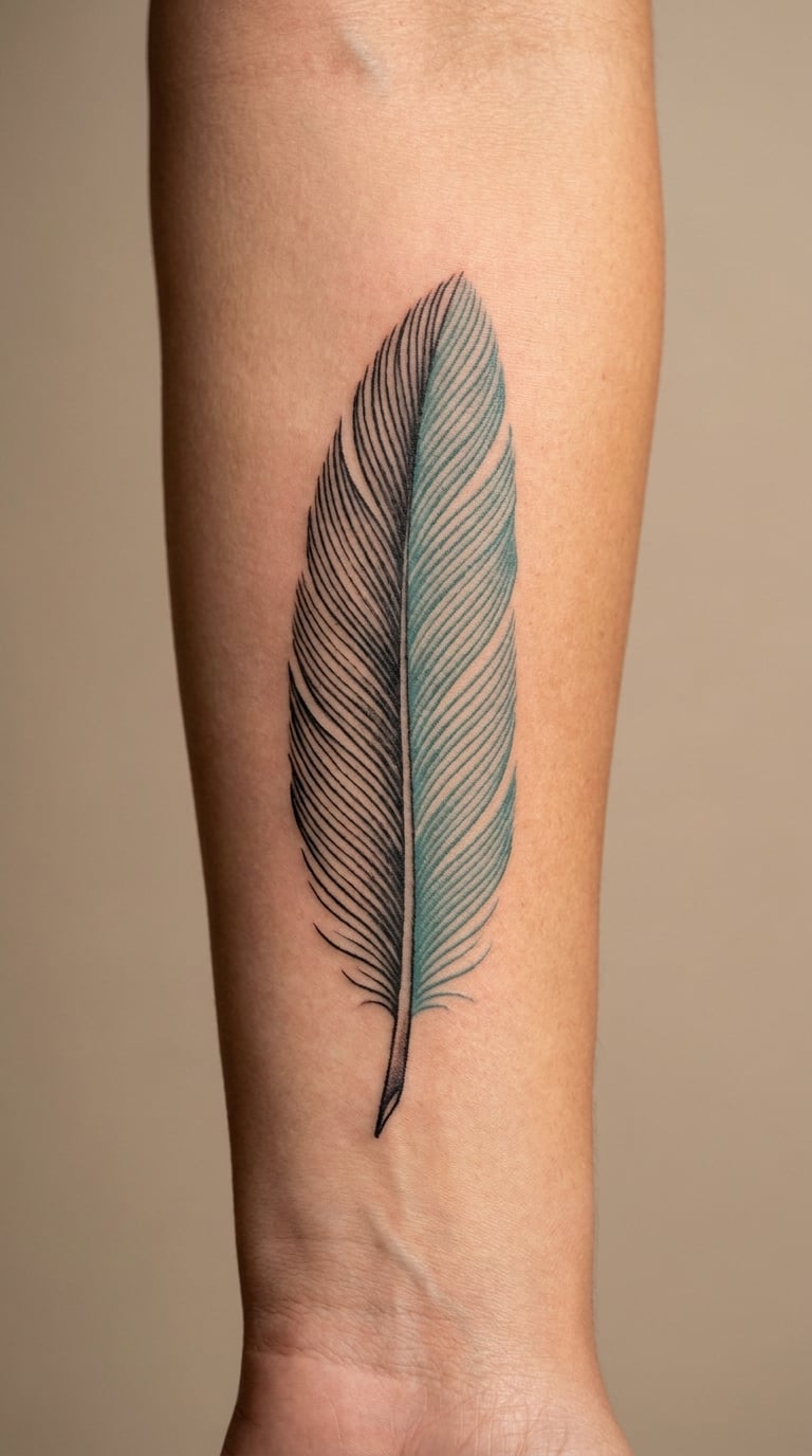 Split-Color Feather