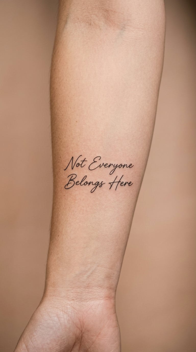 Fine-Line “Not Everyone Belongs Here”